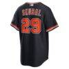 Tarik Skubal Detroit Tigers Nike Alternate Stadium Jersey - Navy - Detail View