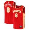 Kristaps Porziņģis Atlanta Hawks Fashion7 Youth Fast Break Replica Jersey - Red - - Front View