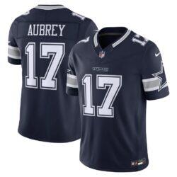 Brandon Aubrey Dallas Cowboys Nike Team Vapor F.U.S.E. Stitched Limited Jersey - Navy - Front View
