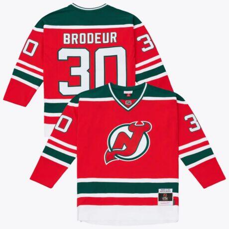Martin Brodeur New Jersey Devils Mitchell & Ness 2010/11 Power Play Jersey - Red - Front View