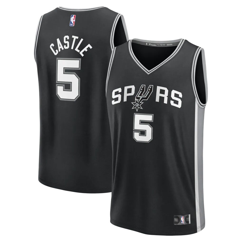 Stephon Castle San Antonio Spurs Fashion7 Fast Break Replica Jersey - Black - Icon Edition