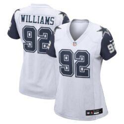 Quinnen Williams Dallas Cowboys Nike Women's Alternate Game Jersey - White - Front View