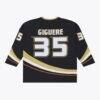 Jean-Sebastien Giguere Anaheim Ducks Mitchell & Ness 2006/07 Stanley Cup Power Play Jersey - Black - Detail View