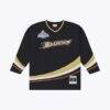 Teemu Selanne Anaheim Ducks Mitchell & Ness 2006/07 Stanley Cup Power Play Jersey - Black - Side View