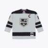 Anze Kopitar Los Angeles Kings Mitchell & Ness 2016/17 Captain Patch Power Play Jersey - Silver - Side View