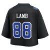 CeeDee Lamb Dallas Cowboys Nike Women's Cropped Fashion Game Jersey - Black - Detail View