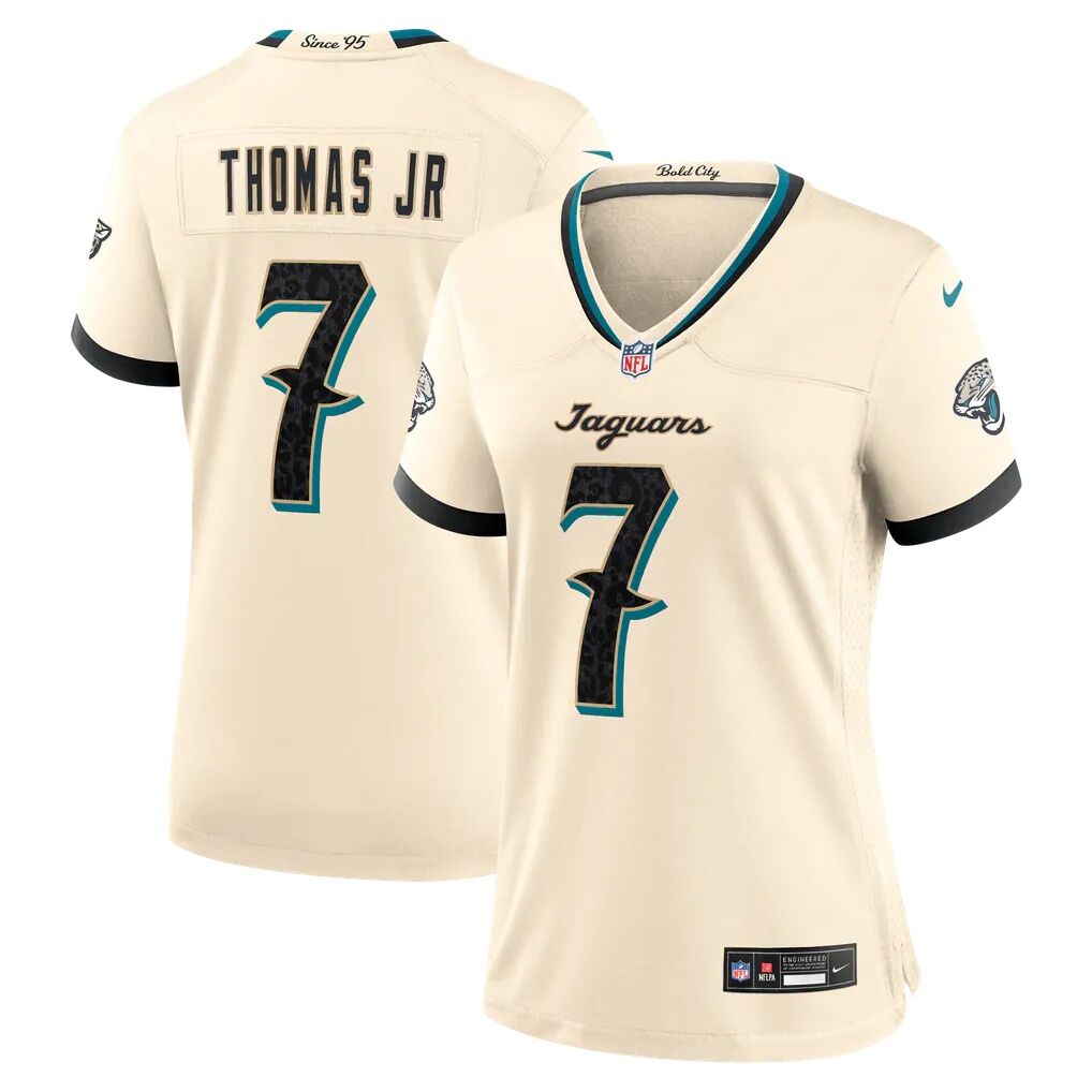 Brian Thomas Jr. Jacksonville Jaguars Nike Women's 2026 Rivalries Collection Game Jersey - Natural