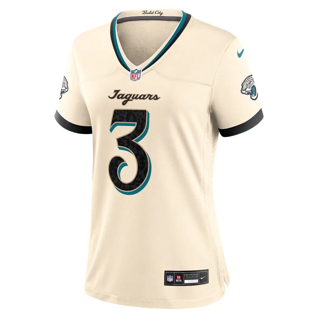 Jakobi Meyers Jacksonville Jaguars Nike Women's 2026 Rivalries Collection Game Jersey - Natural