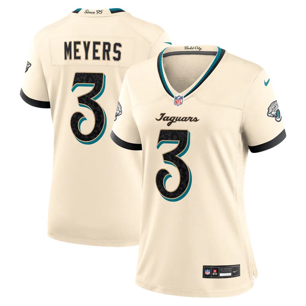 Jakobi Meyers Jacksonville Jaguars Nike Women's 2026 Rivalries Collection Game Jersey - Natural