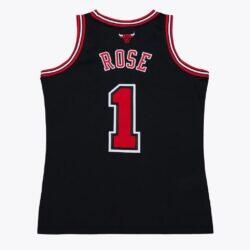 Derrick Rose Chicago Bulls Mitchell & Ness 2010-11 Authentic Jersey - Black - Side View