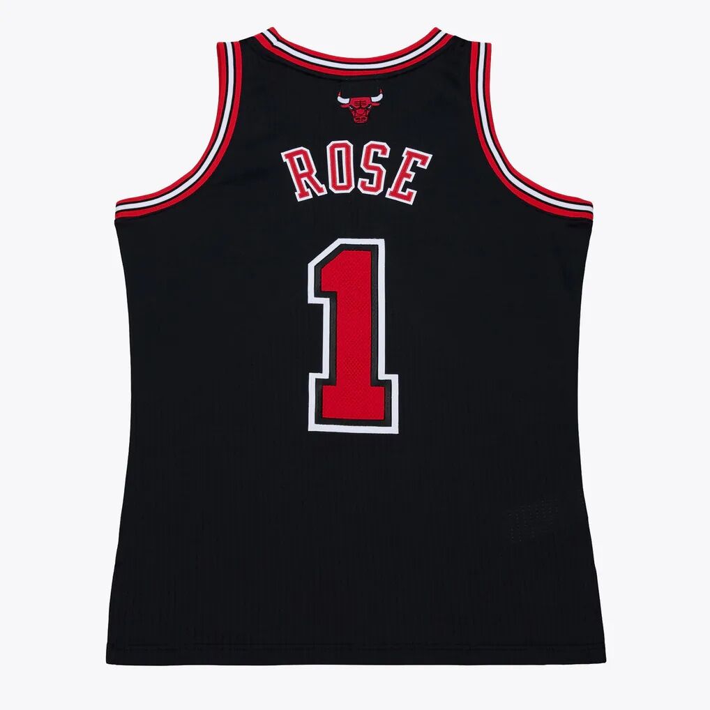 Derrick Rose Chicago Bulls Mitchell & Ness 2010-11 Authentic Jersey - Black - Side View