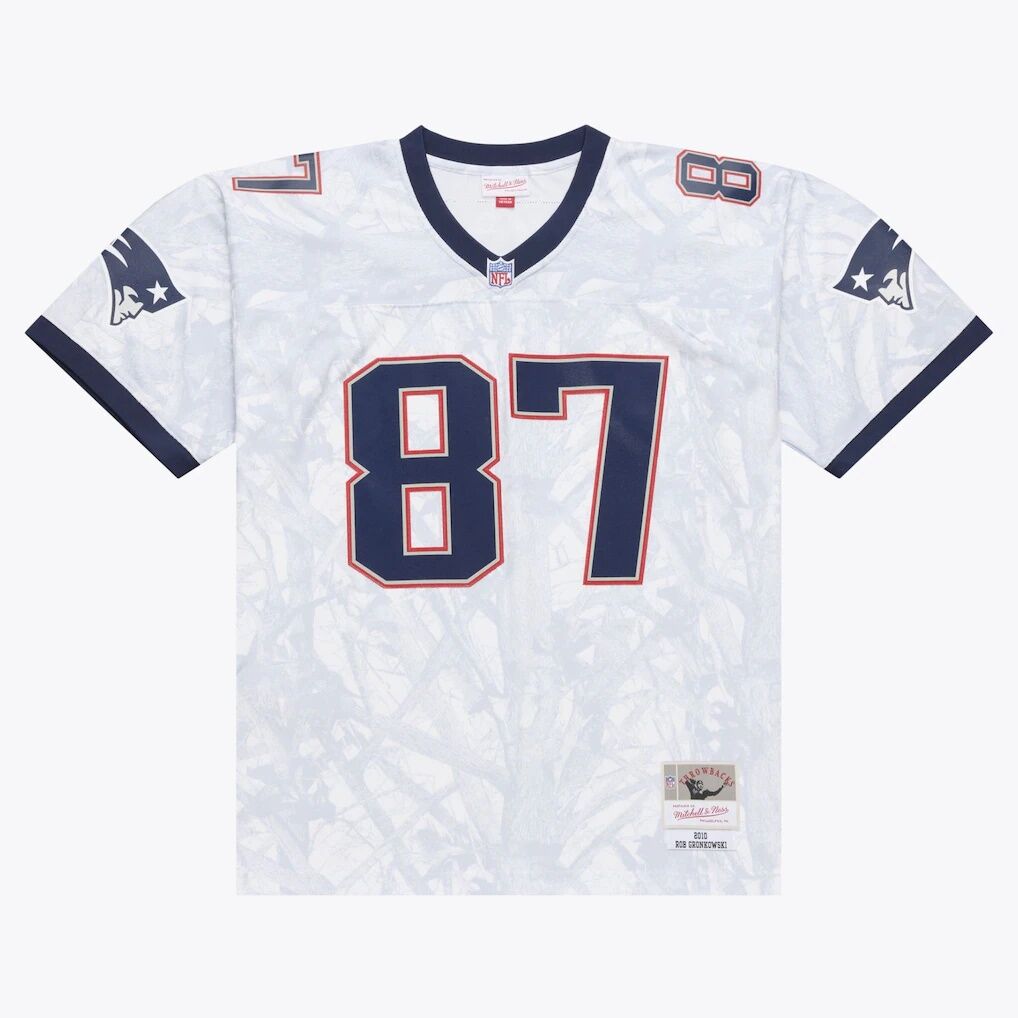 Rob Gronkowski New England Patriots Mitchell & Ness 2010 Ghosted Retired Player Jersey