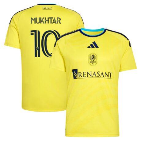Hany Mukhtar Nashville SC adidas 2026 The Reverb Kit Replica Jersey - Yellow - Front View