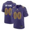 Baltimore Ravens Nike Alternate Custom Game Jersey - Purple - Front View