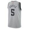 Stephon Castle San Antonio Spurs Nike Unisex Swingman Jersey - Silver - Detail View