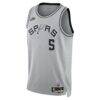 Stephon Castle San Antonio Spurs Nike Unisex Swingman Jersey - Silver - Side View