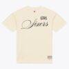 Philadelphia 76ers Mitchell & Ness Hardwood Classics Cookies & Cream T-Shirt - Cream - Front View