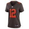 Denzel Boston Cleveland Browns Nike Women's Alternate Game Jersey - Brown - Alt1