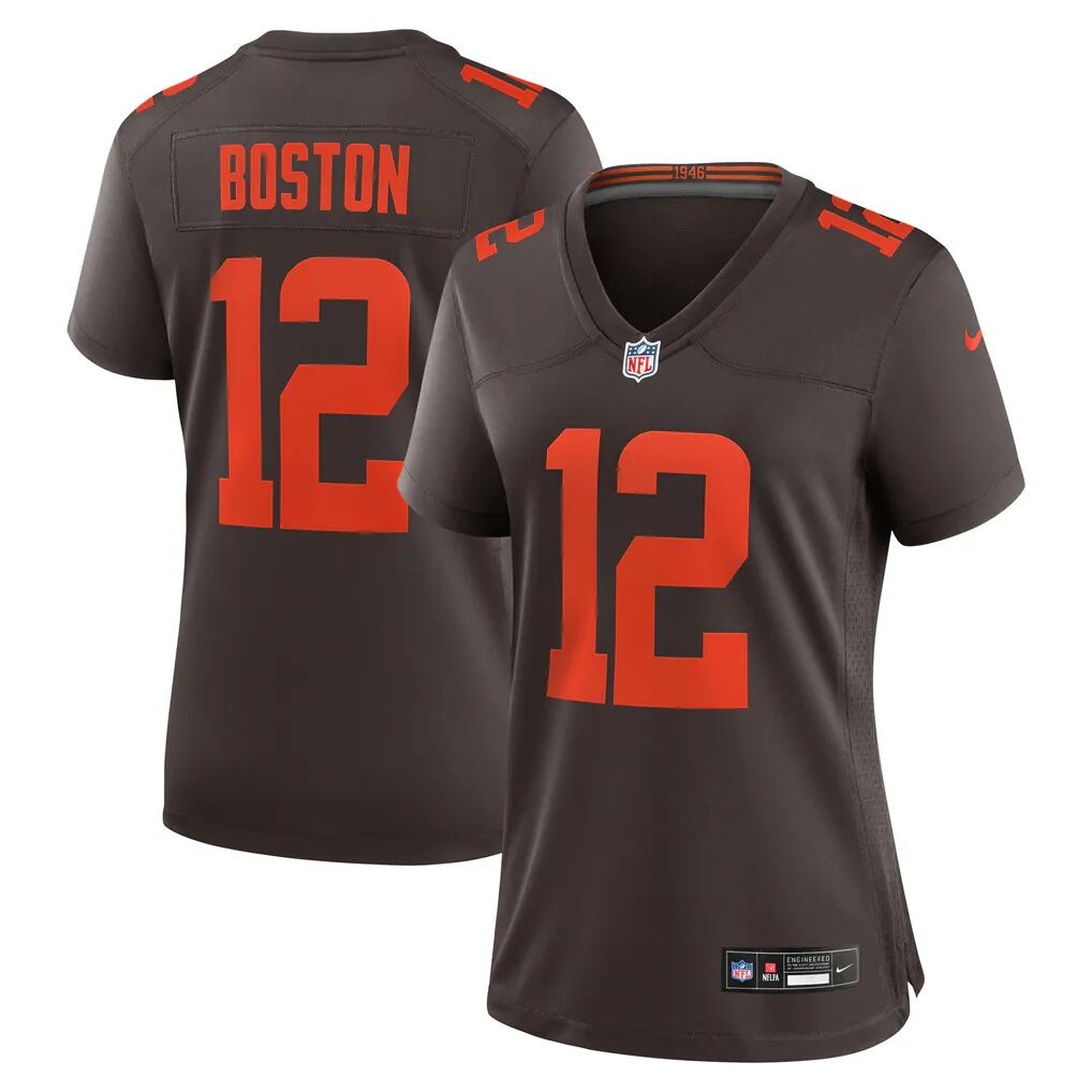 Denzel Boston Cleveland Browns Nike Women's Alternate Game Jersey - Brown - Front View