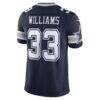 Javonte Williams Dallas Cowboys Nike Team Vapor F.U.S.E. Stitched Limited Jersey - Navy - Detail View