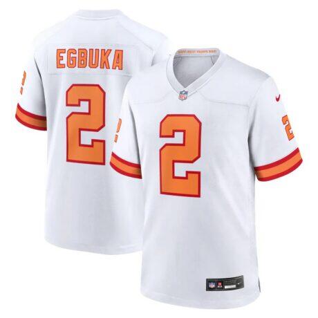 Emeka Egbuka Tampa Bay Buccaneers Nike Alternate Game Player Jersey - White - Front View