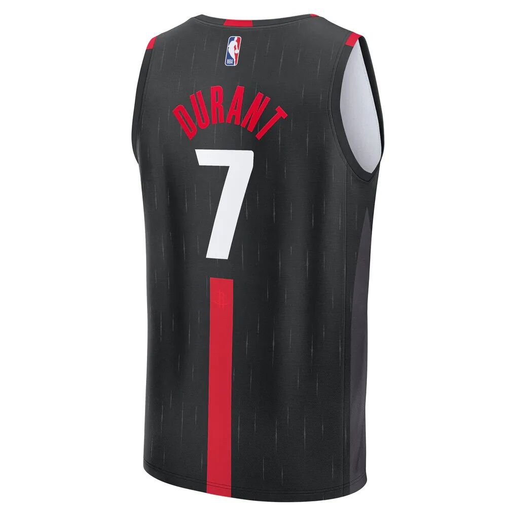 Kevin Durant Houston Rockets Fashion7 Youth Fast Break Replica Jersey - Black - Statement Edition