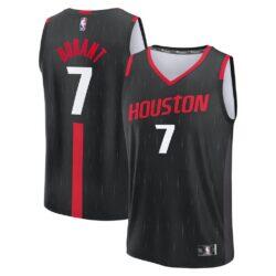 Kevin Durant Houston Rockets Fashion7 Youth Fast Break Replica Jersey - Black - Statement Edition