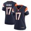 Jaylen Waddle Denver Broncos Nike Women's Alternate Game Jersey - Navy - Front View