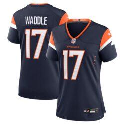 Jaylen Waddle Denver Broncos Nike Women's Alternate Game Jersey - Navy - Front View