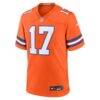 Jaylen Waddle Denver Broncos Nike Alternate Mile High Collection 1977 Throwback Game Jersey - Orange - Side View