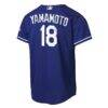 Yoshinobu Yamamoto Los Angeles Dodgers Nike Youth Alternate Stadium Jersey - - Detail View