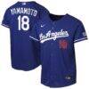 Yoshinobu Yamamoto Los Angeles Dodgers Nike Youth Alternate Stadium Jersey - - Front View
