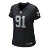 Tim Keenan III Las Vegas Raiders Nike Women's Team Game Jersey - Black - Alt1