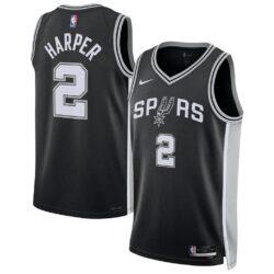Dylan Harper San Antonio Spurs Nike Unisex Swingman Jersey - Black - Front View