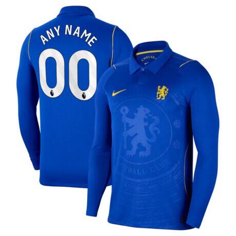 Chelsea Nike 2026/27 Home Stadium Replica Long Sleeve Custom Jersey - Blue - Front View