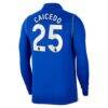 Moisés Caicedo Chelsea Nike 2026/27 Home Stadium Replica Long Sleeve Jersey - Blue - Detail View