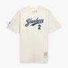 Derek Jeter New York Yankees Mitchell & Ness Big & Tall Name & Number T-Shirt - Cream - Front View