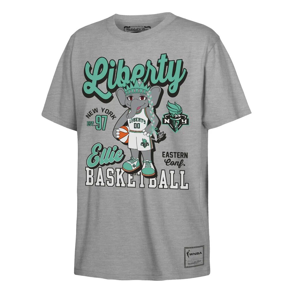 New York Liberty Mitchell & Ness Youth That Girl T-Shirt - Heather Gray