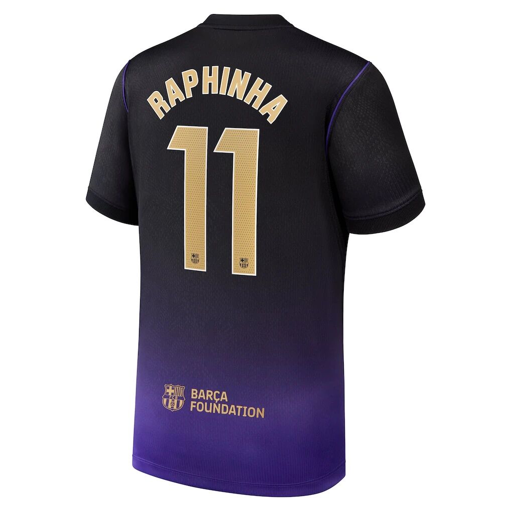 Raphinha Barcelona Nike Youth 2026/27 Away Stadium Replica Jersey