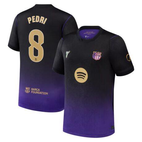 Pedri Barcelona Nike Youth 2026/27 Away Stadium Replica Jersey - Purple - Front View