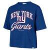 New York Giants Stoney Clover Lane x '47 Women's Script City Boxy Cropped T-Shirt - - Front View