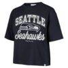 Seattle Seahawks Stoney Clover Lane x '47 Women's Script City Boxy Cropped T-Shirt - - Front View