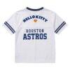 Houston Astros The Wild Collective Women's Hello Kitty Boxy T-Shirt - White - Front View