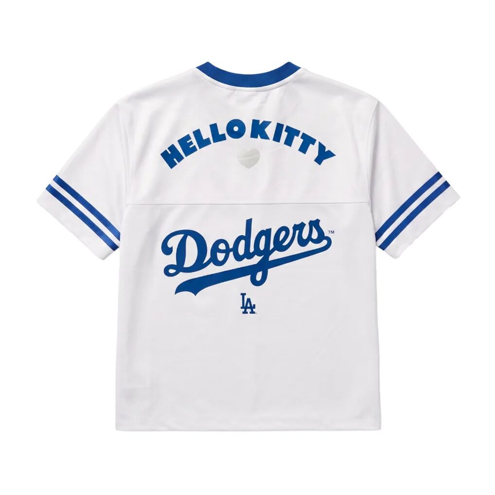 Los Angeles Dodgers The Wild Collective Women's Hello Kitty Boxy T-Shirt