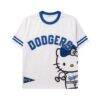 Los Angeles Dodgers The Wild Collective Women's Hello Kitty Boxy T-Shirt - White - Detail View