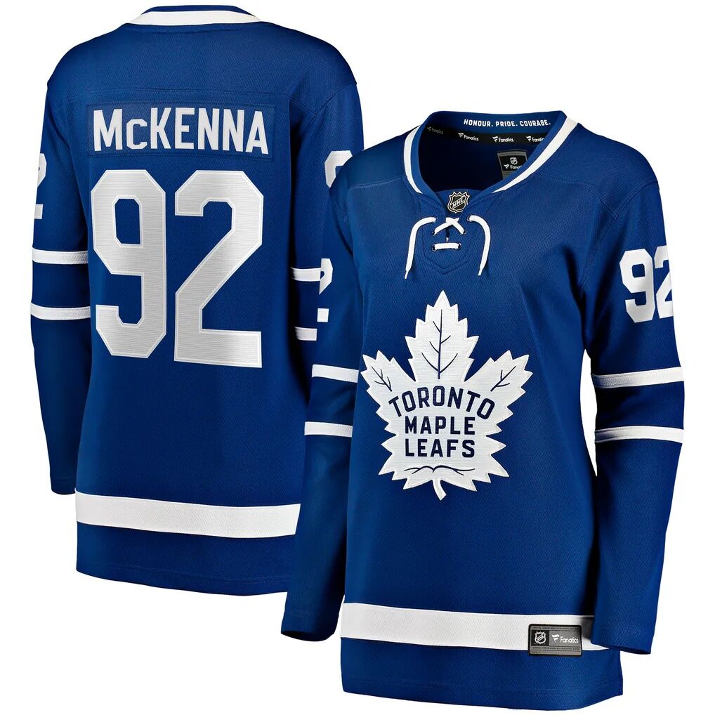 Gavin McKenna Toronto Maple Leafs Fashion7 Women's Home Breakaway Jersey