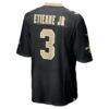 Travis Etienne Jr New Orleans Saints Nike Team 60th Season Patch Game Jersey - Black - Alt2