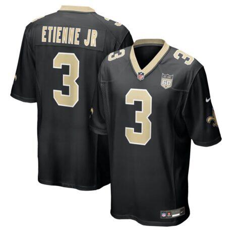 Travis Etienne Jr New Orleans Saints Nike Team 60th Season Patch Game Jersey - Black - Front View