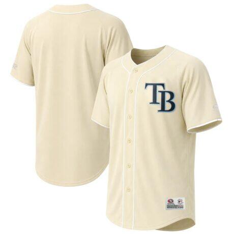 Tampa Bay Rays Stitches Jersey - Cream - Front View