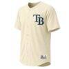 Tampa Bay Rays Stitches Jersey - Cream - Side View